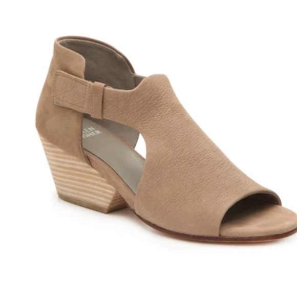 Eileen Fisher Iris open toe ,cut out block heels sandals size 9 - Picture 1 of 6